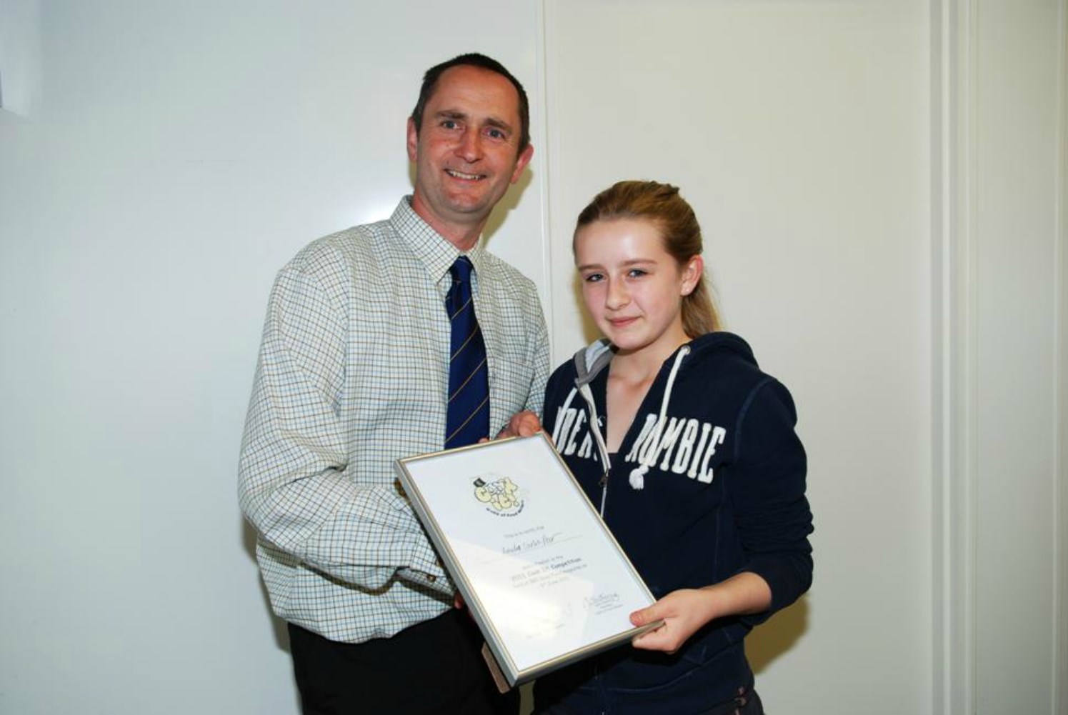 Andrew Payling Chairman of Quality Milk Producers Ltd and CookIt! 2011 Runner-Up Amelia Curtis-Deer